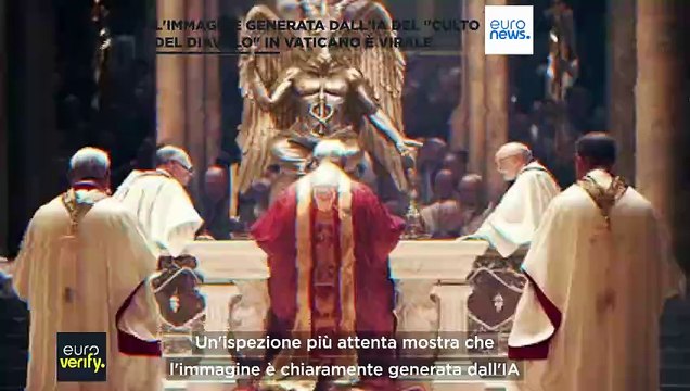 L'immagine generata dall'IA dell' adorazione del diavolo in Vaticano diventa virale