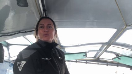 Vendée Globe 2024 -  Justine Mettraux / Teamwork-Team Snef - contente de son départ