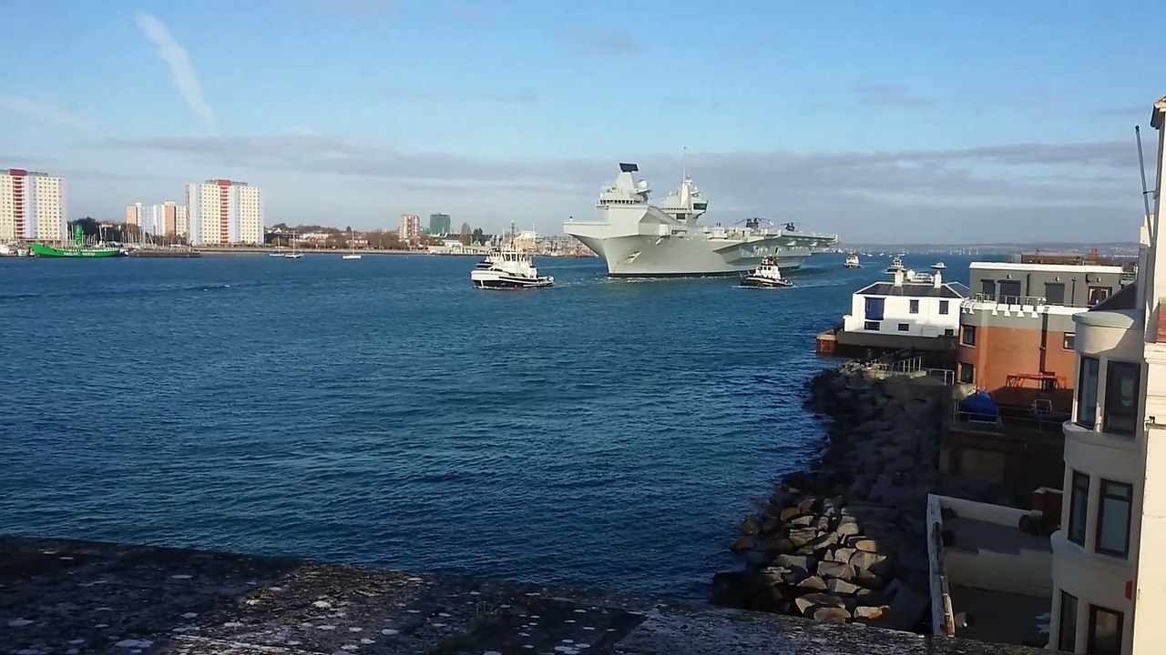 HMS Prince of Wales leaves Portsmouth to prepare for Indo-Pacific deployment