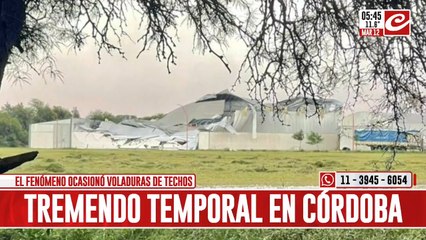 Tremendo temporal volvió a azotar a la provincia de Córdoba