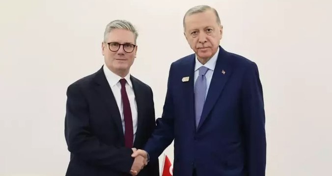 Cumhurbaşkanı Erdoğan, İngiltere Başbakanı Keir Starmer'i kabul etti
