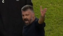 Gattuso infuriato: protesta con l'arbitro e litiga con un avversario