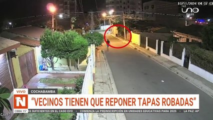 ¡Se camuflaban! Ladrones roban tapas de medidores de agua, usan un carrito de bebé