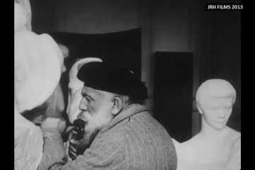 Auguste Rodin - Filmed Sculpting in his Studio (1915)