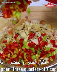 كرات البيتزا بالحشوة مميزة لعشاق التغيير فكرة جديدة ومبتكرة بدون عجن في ربع ساعة بيتزا بالدجاج