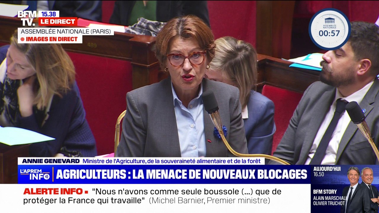 Mercosur: "Nous ne pouvons pas nous opposer seuls. Notre travail est de rallier un maximum de pays de façon à imposer un veto", déclare Annie Genevard, ministre de l'Agriculture