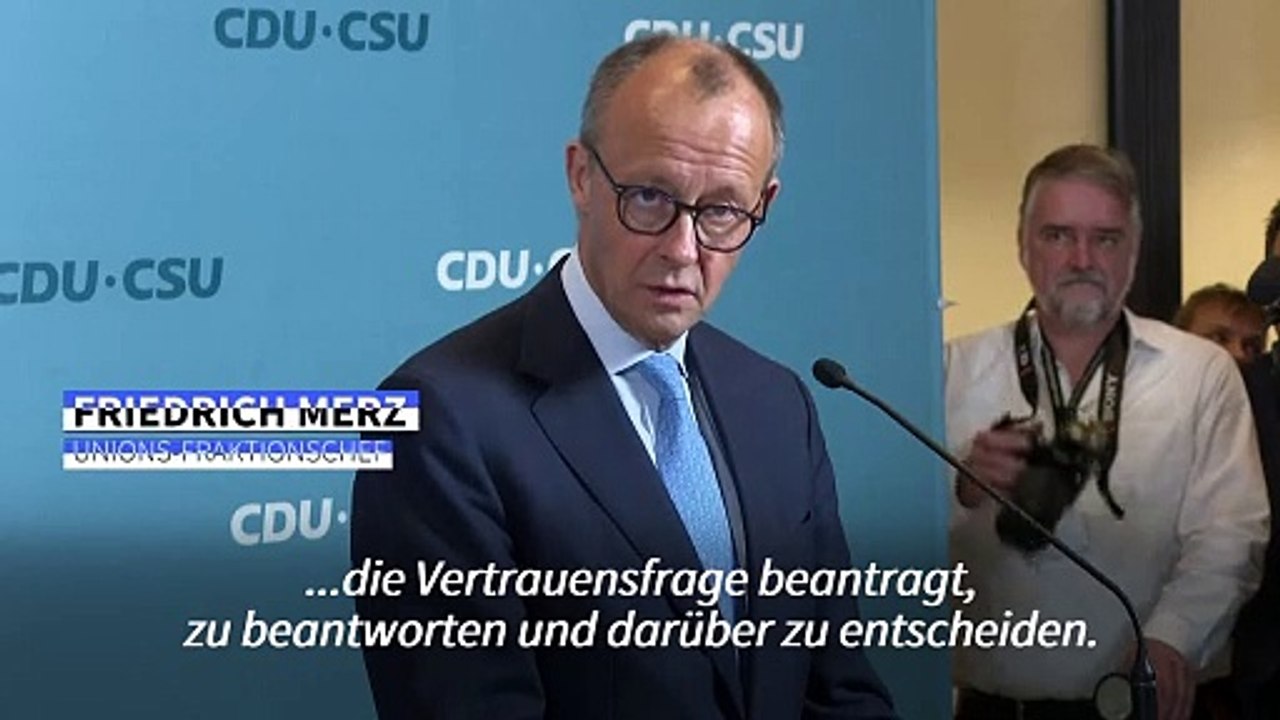 Merz: Neuwahl am 23. Februar ist 'eine gute Lösung'