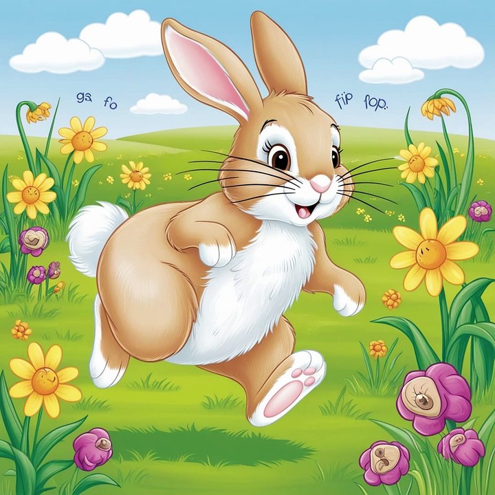 Bouncing bunny, soft and funny