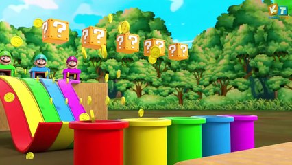 Wheels On the Bus Song - Canon Firing Colorful Cars - Baby Nursery Rhymes & Kids Songs