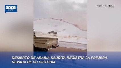 Un hecho sin precedentes: Nieve en el desierto saudí, ¡por primera vez!
