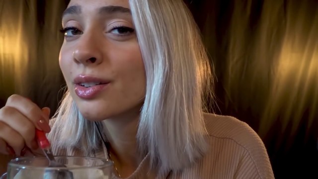 ❤️SLOW TONGUE CLICKING ASMR❤️ Brushing YOUR FACE & Inaudible Mouth Sounds