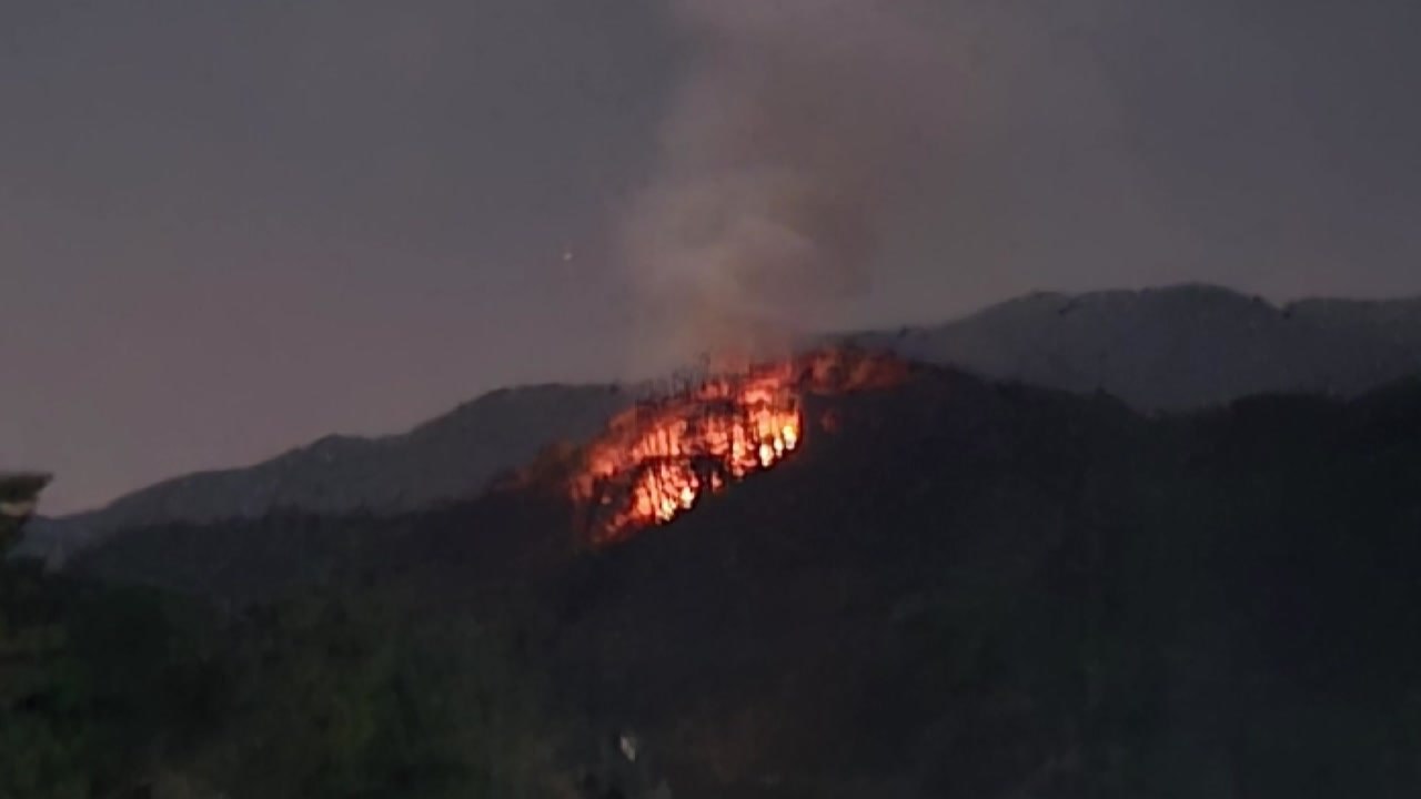 충남 공주 마곡사 주변 산불 화재...불탄 건물 없어 / YTN