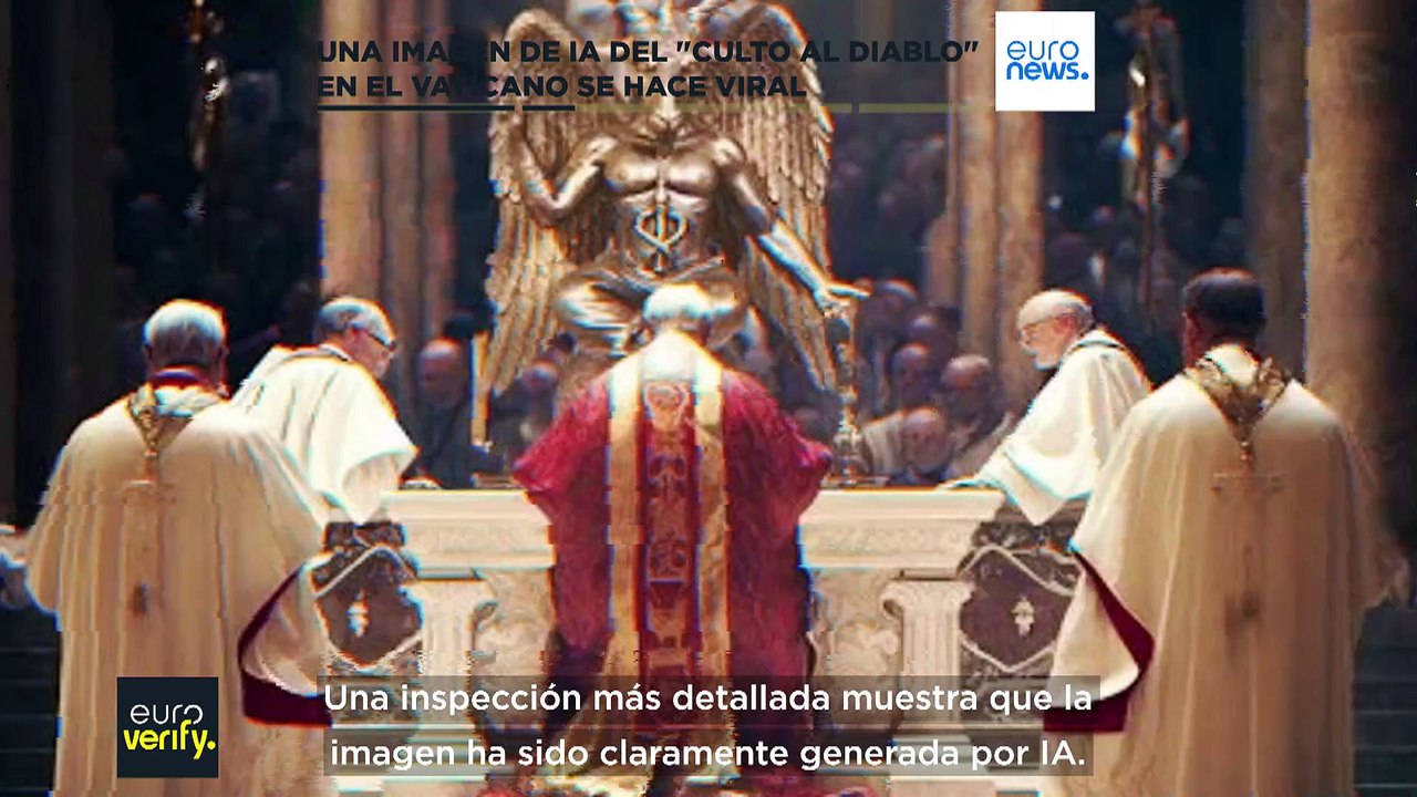 Euroverify: Una imagen generada por IA del "culto al diablo" en el Vaticano se hace viral