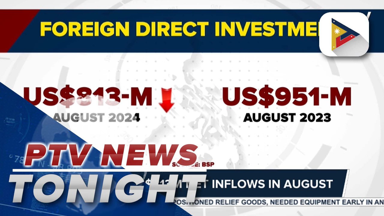 FDI posts $813-M net inflows in August