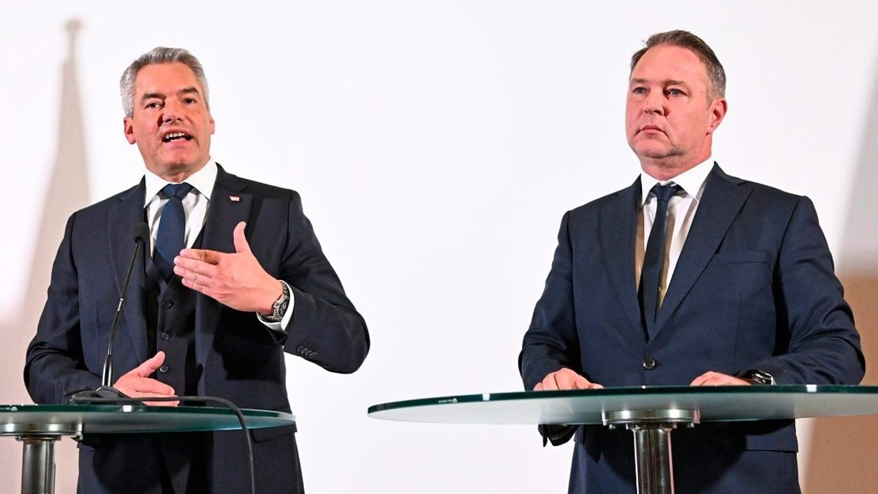 'Grüne keine Option': Nehammer und Babler sondieren mit Neos