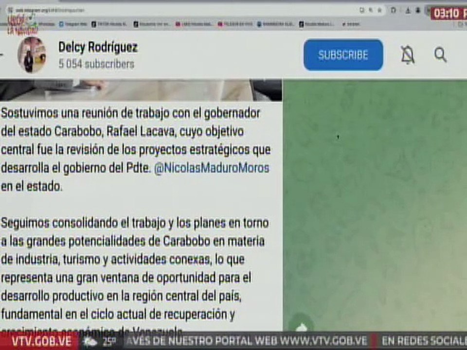 Carabobo | Vicepresidenta Delcy Rodríguez sostiene reunión de trabajo con el gobernador Rafael Lacava