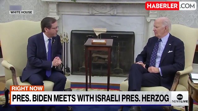 Biden ve İsrail Cumhurbaşkanı Herzog Beyaz Saray'da Buluştu