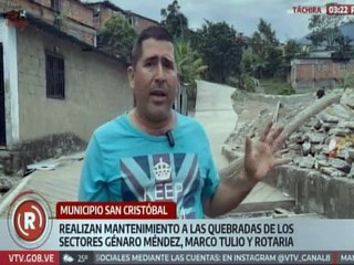 Táchira | Gobierno regional realiza mantenimiento a las quebradas del municipio San Cristóbal