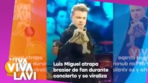 Fan lanza 'brasier' a Luis Miguel durante concierto