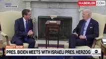 Biden ve İsrail Cumhurbaşkanı Herzog Beyaz Saray'da Buluştu