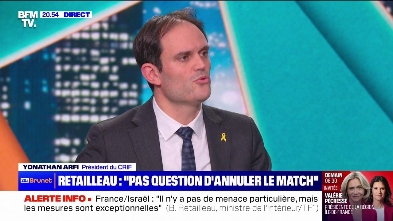 Match France-Israël: "Je me réjouis que nous fassions de ce moment un moment de réaffirmation républicaine", confie Yonathan Arfi (président du Crif)