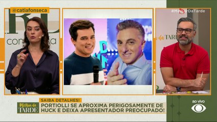 Portiolli se aproxima perigosamente de Huck e deixa apresentador preocupado