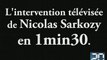 En direct de l'Elysée avec Nicolas Sarkozy en 1min30
