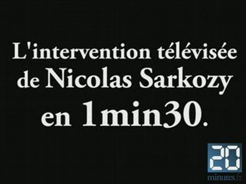 En direct de l'Elysée avec Nicolas Sarkozy en 1min30