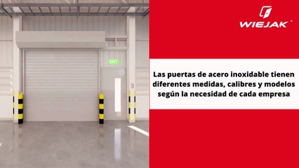 Puertas de acero inoxidable; innovación y seguridad para la industria