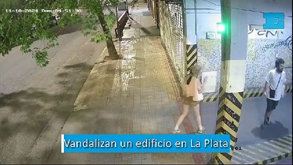 Vandalizaron un edificio en La Plata
