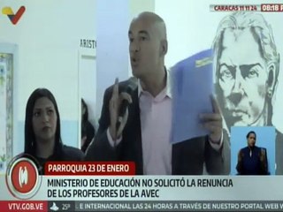 Min. Héctor Rodríguez aclaró que no se le está solicitando renunciar a profesores de la Avec