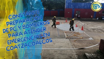 Constante preparación de PC y Bomberos para atender emergencias en Coatzacoalcos