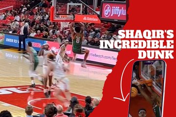 Shaquille O'Neal's son Shaqir's incredible dunk sets NCAA ablaze