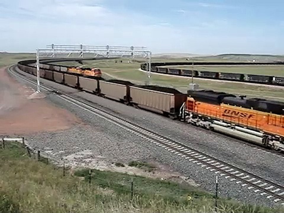BNSF & UP Coal Trains in Powder River Basin