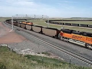 BNSF & UP Coal Trains in Powder River Basin
