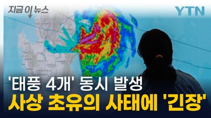 태풍 4개 동시 발생 '초유의 사태'...동아시아 연이은 강타에 '긴장' [지금이뉴스] / YTN