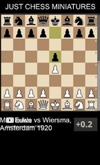 Max Euwe beats Wiersma with the Greco's checkmate
