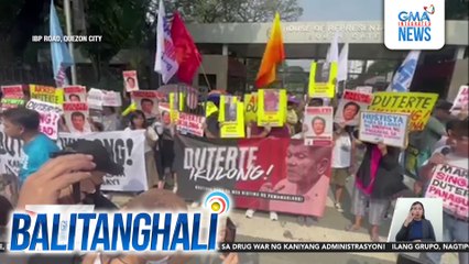 Grupong BAYAN, nagtipon-tipon para sa panawagang ipakulong si FPRRD | Balitanghali