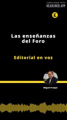 Editorial | Las enseñanzas del Foro