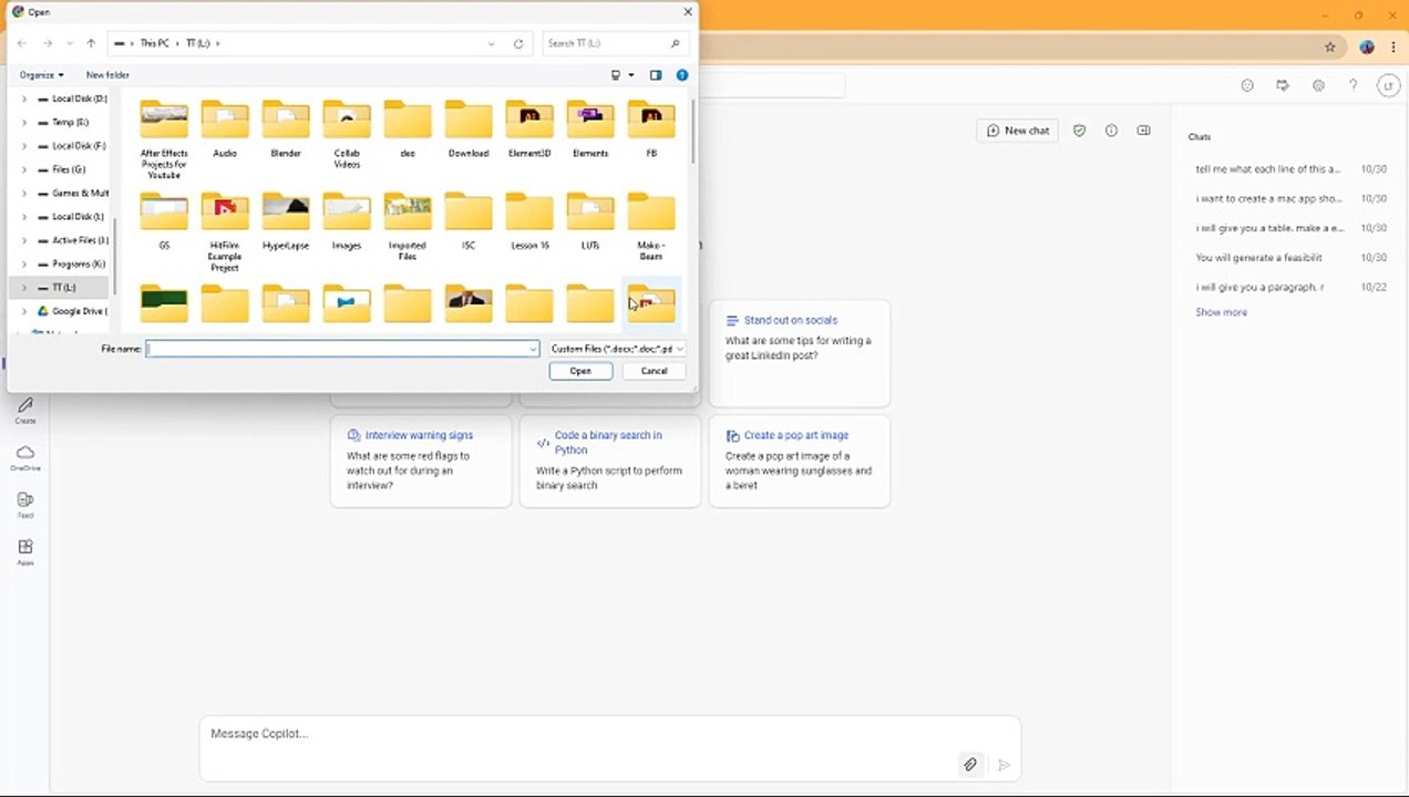 Microsoft Copilot Course Section 48 Uploading Files in Copilot