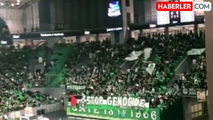 Panathinaikos taraftarlarından Filistin'e büyük destek