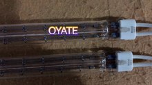 465mm 230v 2400w transparent twin tubes infrared halogen heat lamps IR emitters