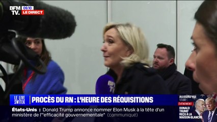 Procès des assistants parlementaires du RN: Marine Le Pen dénonce "une procédure branlante"