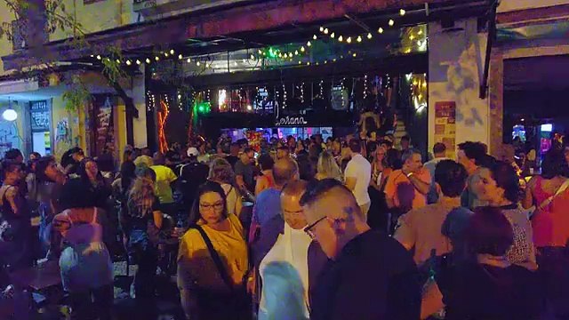 The Lapa's Streets Brazil Buzzing Night Rio De Janeiro