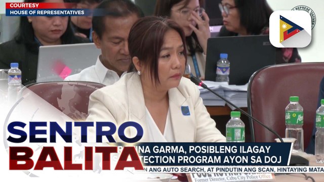 Ret. Col. Royina Garma, posibleng ilagay sa Witness Protection Program ayon sa DOJ