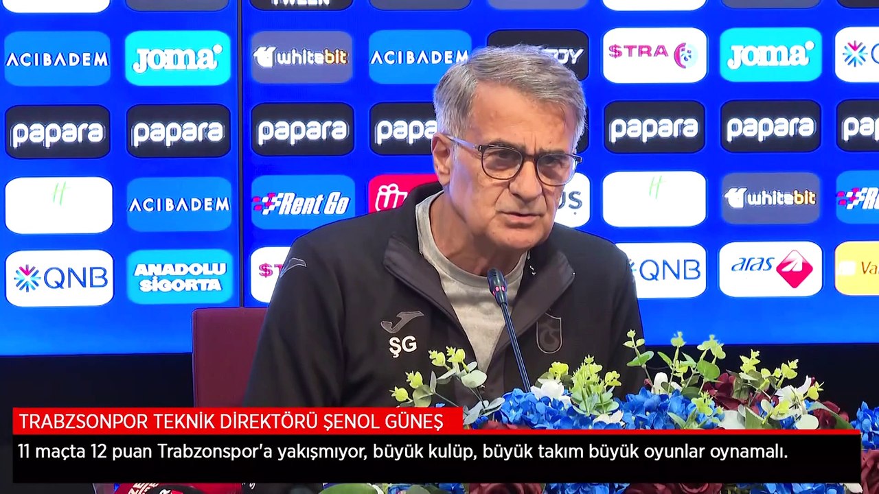 Şenol Güneş: Büyük kulüp, büyük oyunlar oynamalı