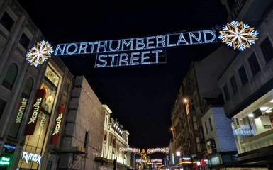 Christmas gets underway in Newcastle as the Christmas lights are switched on
