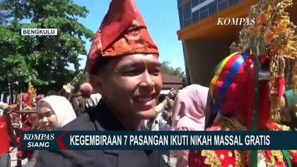 Bahagianya Tujuh Pasangan di Bengkulu Ikut Nikah Massal Gratis, Diarak Naik Delman ke Pantai Panjang