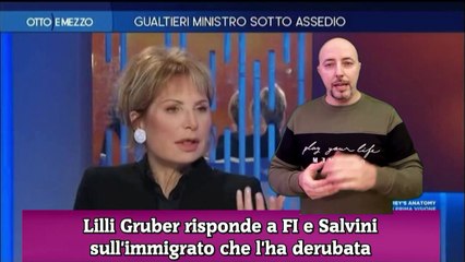 Lilli Gruber risponde a FI e Salvini sull'immigrato che l'ha derubata