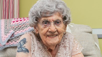 Great-gran who was oldest in UK to get a tattoo now has three - AGED 99